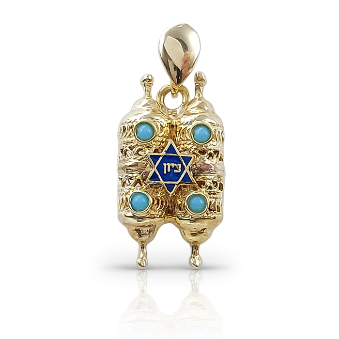 TORAH-gold-pendant-with-star-of-david