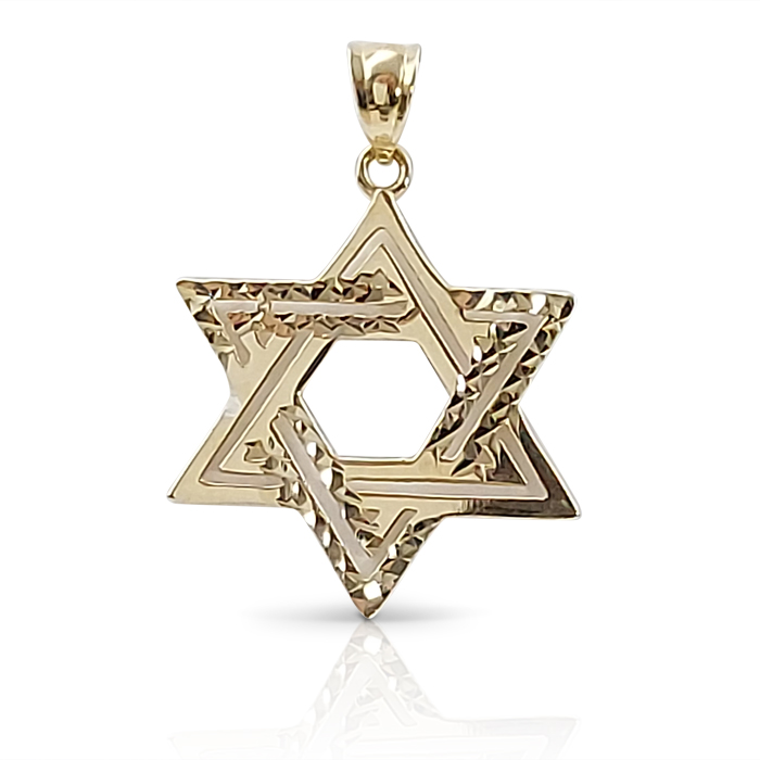 Gold-Star-of-David-pendant-made-of-double-stripe-1