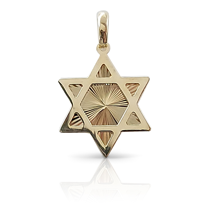 Gold-Star-of-David-pendant-with-brilliant-engraving
